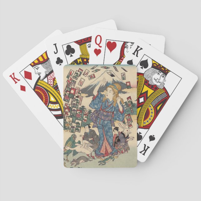 Alice Lost in Japan | Ukiyo-e Floating Wonderland Playing Cards (Back)