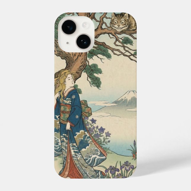 Alice Lost in Japan | Ukiyo-e Mad Journey iPhone Case (Back)