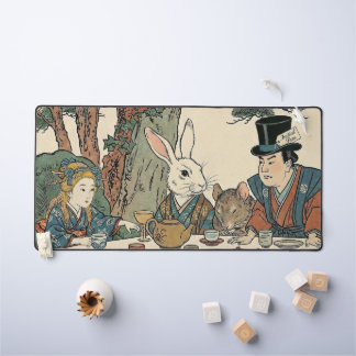 Alice Lost in Japan | Ukiyo-e Mad Tea Party Desk Mat