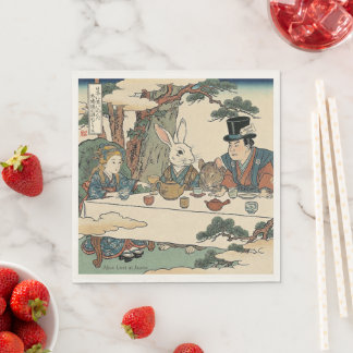 Alice Lost in Japan | Ukiyo-e Mad Tea Party Napkin