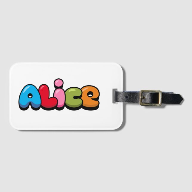 Alice Luggage Tag (Front Horizontal)
