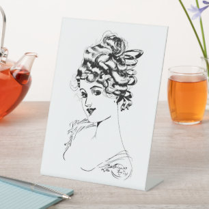 Alice M. McPherrin by Russell L. Swigert 1917 art  Pedestal Sign