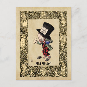 Alice - Mad Hatter 1865 Postcard