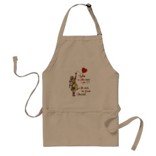 Alice,Mad Hatter &Rabbit Vintage Collage Quote Standard Apron