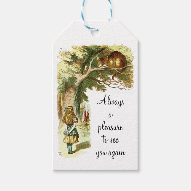 Alice Meets Cheshire Gift Tags (Front)