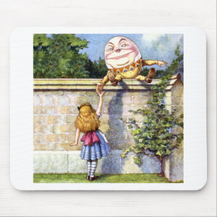 Alice Meets Humpty Dumpty in Wonderland Mouse Pad