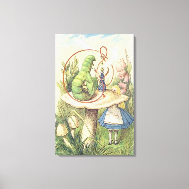 Alice Meets the Caterpillar Canvas Print (Front)