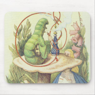 Alice Meets the Caterpillar Mouse Pad