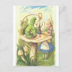 Alice Meets the Caterpillar Postcard