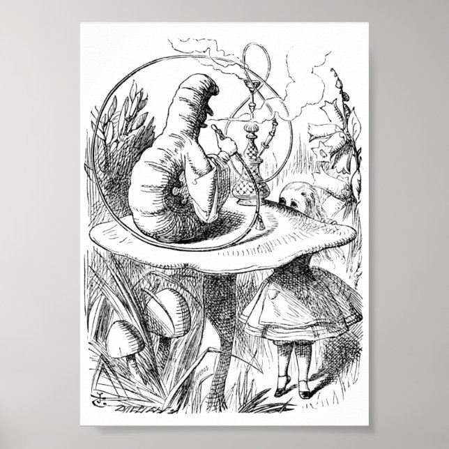 Alice Meets the Caterpillar Poster (Front)