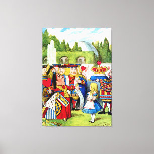 Alice Meets the Queen of Hearts in Wonderland Canvas Print