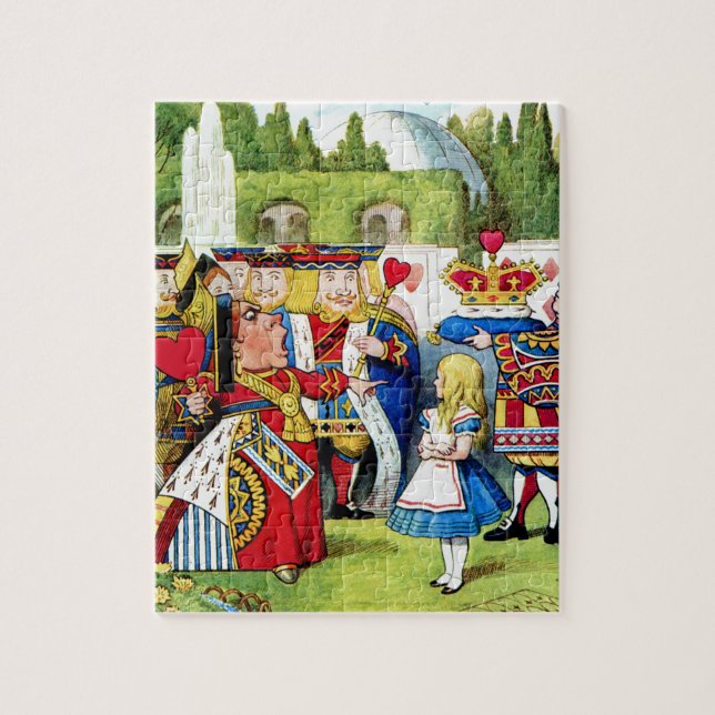 Alice Meets the Queen of Hearts in Wonderland Jigsaw Puzzle (Vertical)