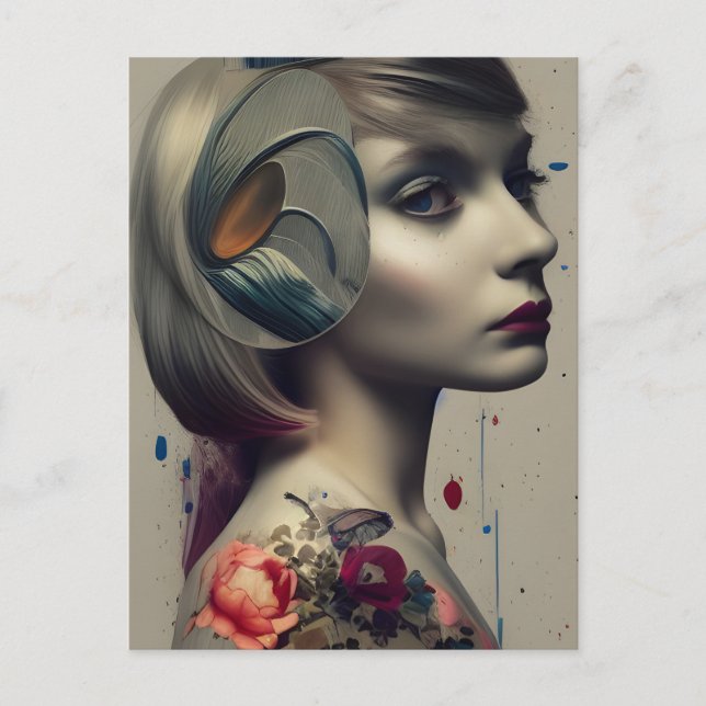 Alice Mixed Media Postcard (Front)