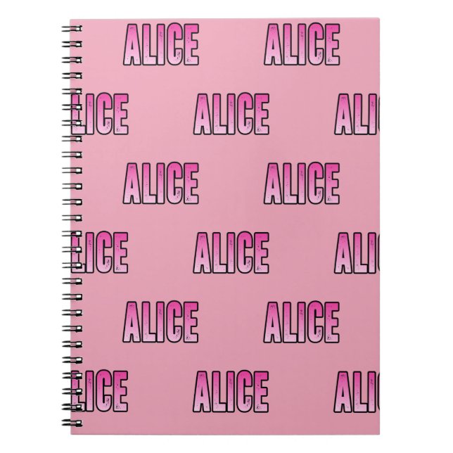 Alice name notebook (Front)