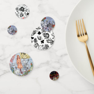 Alice nonsense curtain wonderland - Blue Confetti