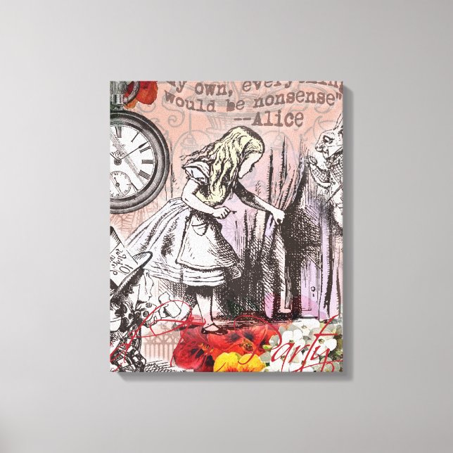 Alice nonsense curtain wonderland canvas print (Front)