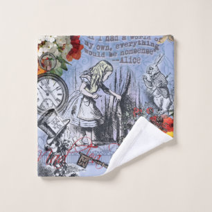Alice nonsense curtain wonderland classic bath towel set