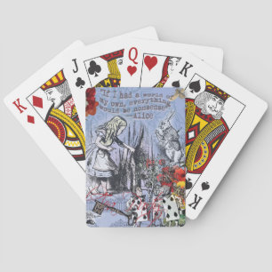 Alice nonsense curtain wonderland classic playing cards