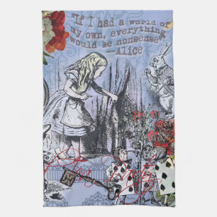 Alice nonsense curtain wonderland classic tea towel