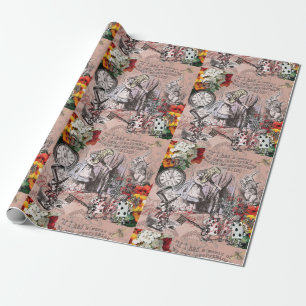 Alice nonsense curtain wonderland classic wrapping paper