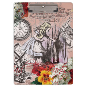 Alice nonsense curtain wonderland clipboard