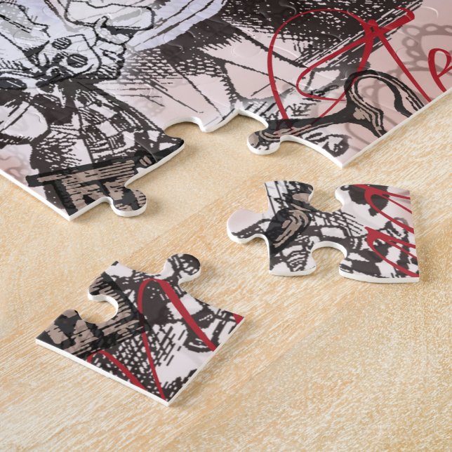 Alice nonsense curtain wonderland jigsaw puzzle (Side)