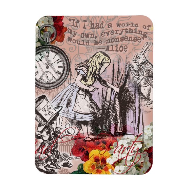 Alice nonsense curtain wonderland magnet (Vertical)