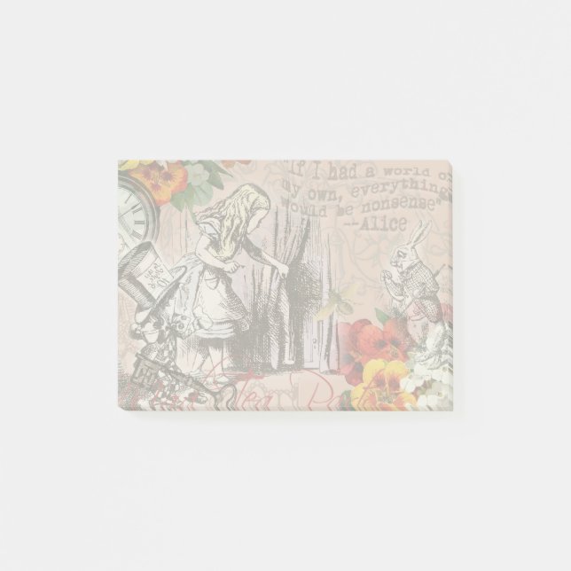 Alice nonsense curtain wonderland post-it notes (Front)