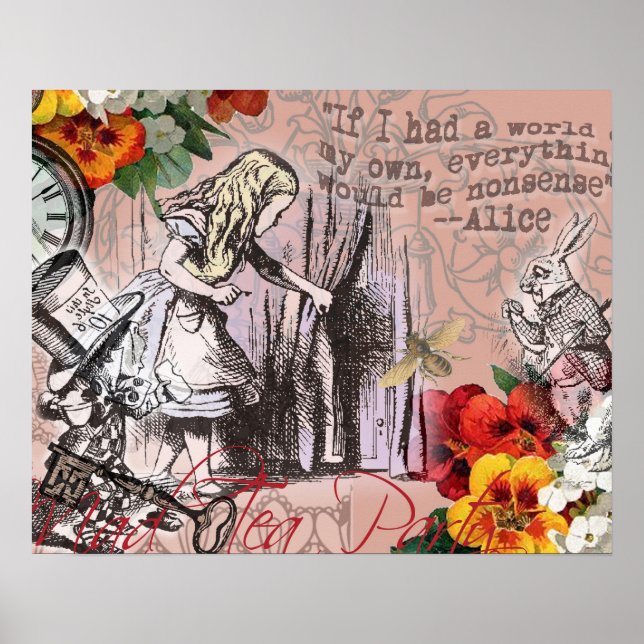 Alice nonsense curtain wonderland poster (Front)