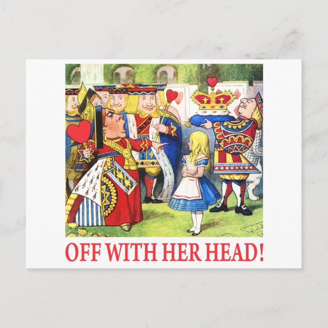 ALICE - OFF WITH HER HEAD! POSTCARD (Front)