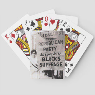 Alice Paul Protesting Playing Cards