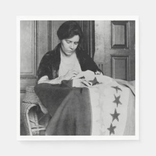 Alice Paul, Sewing Suffrage Flag, 1910s Napkin