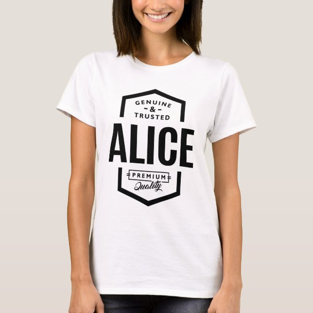 Alice Personalised Name Birthday T-Shirt (Front)