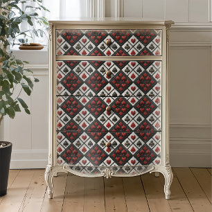 Alice Queen of Hearts Playing Card Decoupage Tissue Paper