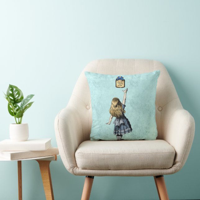 Alice Reachs For the Drink Me Potion Bottle Cushion (Chair)