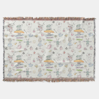 Alice’s Tea Party Throw Blanket