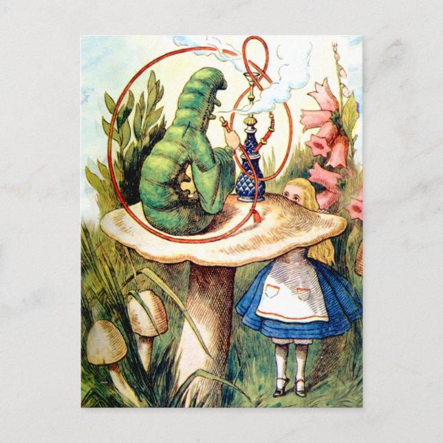 Alice Seeks Advice From A Caterpillar Postcard (Front)