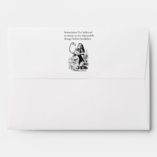 Alice, Six Impossible Things Envelopes (Back (Top Flap))