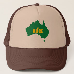 Alice Springs Green and Gold Map Cap