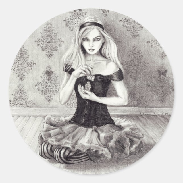 Alice Sticker Alice in Wonderland Sticker (Front)