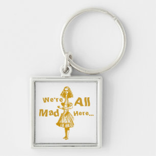 Alice Stretched in Wonderland Key Ring