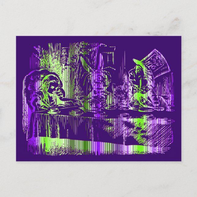 Alice Stripey Trippey Postcard (Front)