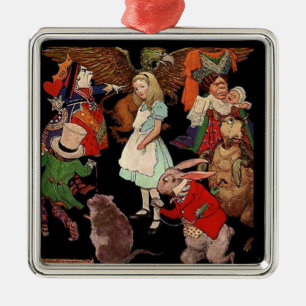 Alice Surrounded By Friends Metal Tree Decoration