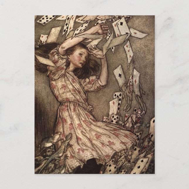 Alice Swarmed by Playing Cards (Front)