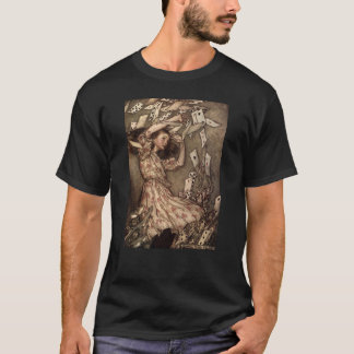 Alice Swarmed by Playing Cards T-Shirt