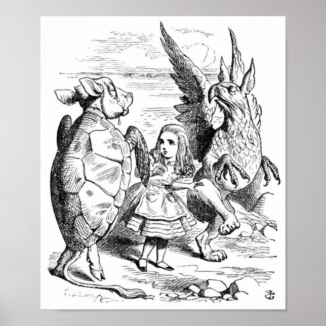 Alice, the Gryphon and the Mock Turtle Dance Poster (Front)
