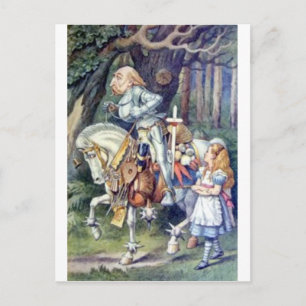 Alice & the Knight in Full Colour Postcard