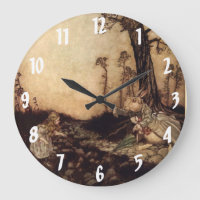 Alice & the Rabbit Arthur Rackham Wall Clock