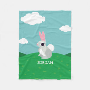Alice the Rabbit Fleece Blanket