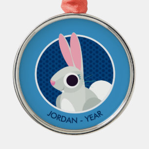 Alice the Rabbit Metal Tree Decoration